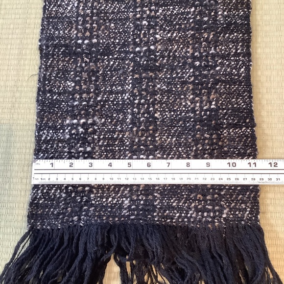 Scarf Handwoven by Elm Studio - Ellen Meneely Black Gray Brown Fall Accessory - Picture 4 of 4